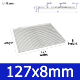 1pcs Width 20-130mm Aluminum Heat Sink Heatsink Radiator Heating Heat Dissipation Cooling for LED COB Light Power IC Transistor