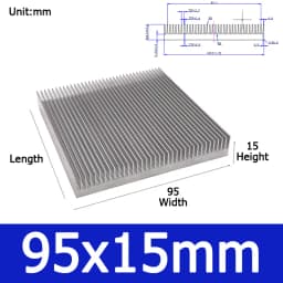 1pcs Width 20-130mm Aluminum Heat Sink Heatsink Radiator Heating Heat Dissipation Cooling for LED COB Light Power IC Transistor