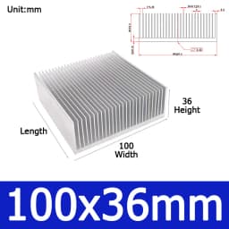 1pcs Width 20-130mm Aluminum Heat Sink Heatsink Radiator Heating Heat Dissipation Cooling for LED COB Light Power IC Transistor