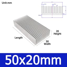 1pcs Width 20-130mm Aluminum Heat Sink Heatsink Radiator Heating Heat Dissipation Cooling for LED COB Light Power IC Transistor