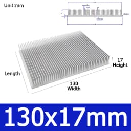 1pcs Width 20-130mm Aluminum Heat Sink Heatsink Radiator Heating Heat Dissipation Cooling for LED COB Light Power IC Transistor