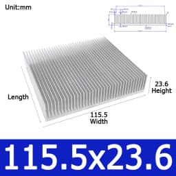 1pcs Width 20-130mm Aluminum Heat Sink Heatsink Radiator Heating Heat Dissipation Cooling for LED COB Light Power IC Transistor