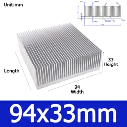 1pcs Width 20-130mm Aluminum Heat Sink Heatsink Radiator Heating Heat Dissipation Cooling for LED COB Light Power IC Transistor