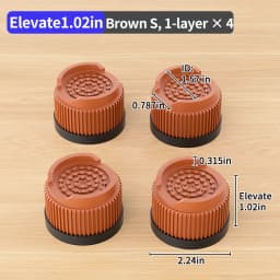 Furniture Riser Heavy Duty 500kg Capacity, PP Plastic Bed Sofa Leg Riser 1-4 Inch Height Extender Non Slip, Black White Brown