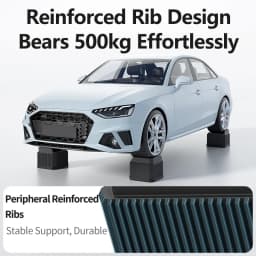 Furniture Riser Heavy Duty 500kg Capacity, PP Plastic Bed Sofa Leg Riser 1-4 Inch Height Extender Non Slip, Black White Brown
