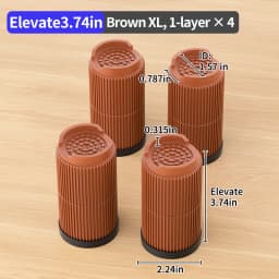 Furniture Riser Heavy Duty 500kg Capacity, PP Plastic Bed Sofa Leg Riser 1-4 Inch Height Extender Non Slip, Black White Brown