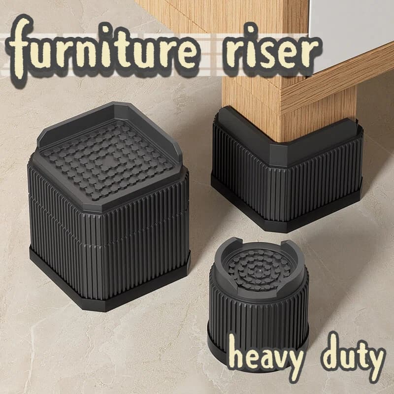 Furniture Riser Heavy Duty 500kg Capacity, PP Plastic Bed Sofa Leg Riser 1-4 Inch Height Extender Non Slip, Black White Brown
