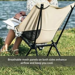 Lightweight Folding Camping Chair With Storage Bag Portable Outdoor Seat for Fishing Beach Picnic Hiking Travel