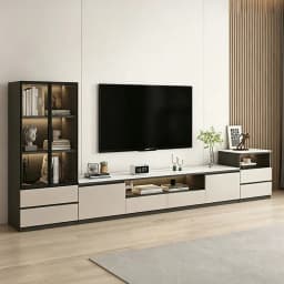 Living Room Furniture Rock Slab TV Cabinet Living Room Solid Wood Drawers Entertainment Display Floor Mid Century Tv Stands
