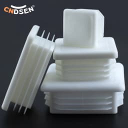 White Plastic Square/ Rectangle Blanking End Cap Anti-slip Tube Inner Plug 15x15mm~100x100mm