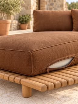 Weather Luxury Teak Frame PE Rattan Waterproof Sofa Set Outdoor Furniture Perfect For Garden Patio Poolside Beach Hotel