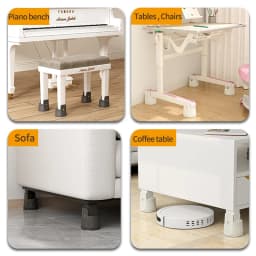 Adjustable Splint-Type Furniture Protection Pads: Moisture-Proof, Shockproof; Fit Table/Chair/Stool Legs, Heightens