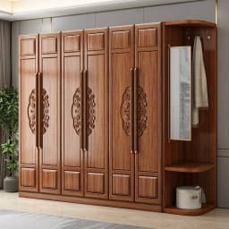 Long Wooden Cabinet Wardrobe Brown Heavy Duty Cheap Modern Drawer Wardrobe Bedroom Modern Armadio Guardaroba House Furniture