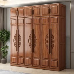Long Wooden Cabinet Wardrobe Brown Heavy Duty Cheap Modern Drawer Wardrobe Bedroom Modern Armadio Guardaroba House Furniture