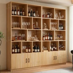 Wood Modern Bar Cabinet Wine Rack Shelf Coffee Storage Display Bar Cabinet Wine Rack Salon Nordic Gabinete Home Furniture