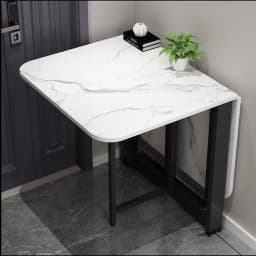 Folding Dining Table Household Small Apartment Simple Dining Table Multi-functional Imitation Rock Slab Movable Eating Table