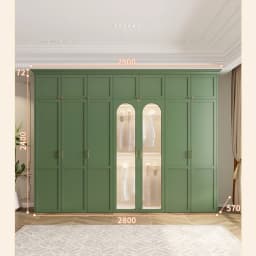 American Children Bedroom Wardrobe Green French Cream European Storage Open Closet Cabinets Clothes 2025 Armario Furniture