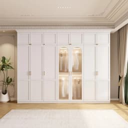 American Children Bedroom Wardrobe Green French Cream European Storage Open Closet Cabinets Clothes 2025 Armario Furniture