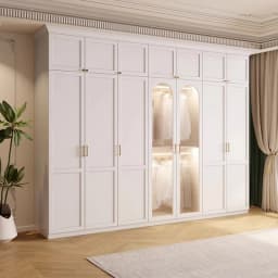 American Children Bedroom Wardrobe Green French Cream European Storage Open Closet Cabinets Clothes 2025 Armario Furniture