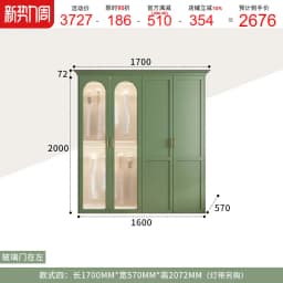 American Children Bedroom Wardrobe Green French Cream European Storage Open Closet Cabinets Clothes 2025 Armario Furniture