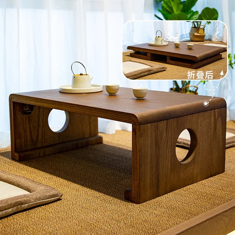 Household Living Room Coffee Tables Simple Solid Wood Bay Window Small Foldable Tables Japanese Tatami Furniture ChaJi JT40E