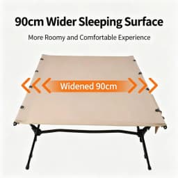 Outdoor Camping Folding Cot Portable Aluminum Bed 90cm Width Light Design For Travel Camping Home Daily Napping
