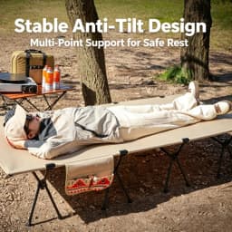 Outdoor Camping Folding Cot Portable Aluminum Bed 90cm Width Light Design For Travel Camping Home Daily Napping