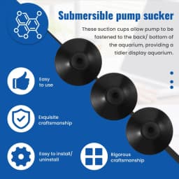 10 x Black rubber 27mm Suction Cup Clip Sucker For Aquarium Fish Tank Pump-A51M