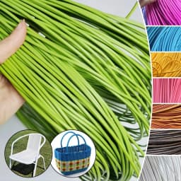 500g PE Round Synthetic Rattan Weaving Material Plastic Knit for Furniture Repair Chair Table Basket