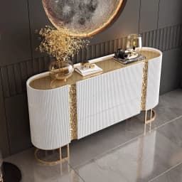 HH 88.Italian porch cabinet light luxury dining side cabinet solid wood entry shoe cabinet villa living room