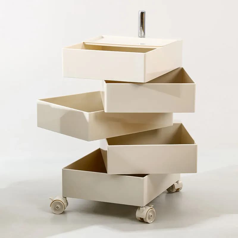 OMGD Multi-functional Storage Cabinet Popular Instagram Mobile Bedside Storage Cabinet Rotating Storage Cabinet
