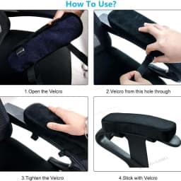 Memory Foam Universal Office Chair Armrest Covers Storage Box Front Position Washable Removable Elbow Support Pads Custom Logo