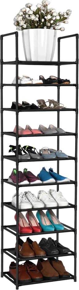 Shoe Rack - Heavy Duty Steel Shelving Holds 25 Pairs, Space-Saving Shoe Organizer for Entryway/Closet, Easy Assembly