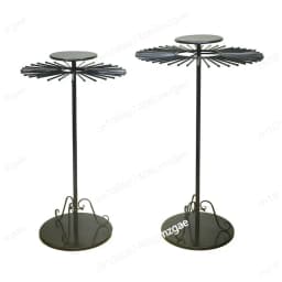 Wrought iron scarf shelf, silk scarf display rack, floor-to-ceiling clothing store hanging fabric shawl display shelf, round.