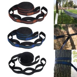 2pcs Hammock Straps Special Reinforced Polyester Straps 5 Ring High Load-Bearing Barbed Hammock Straps For Outdoor Camping