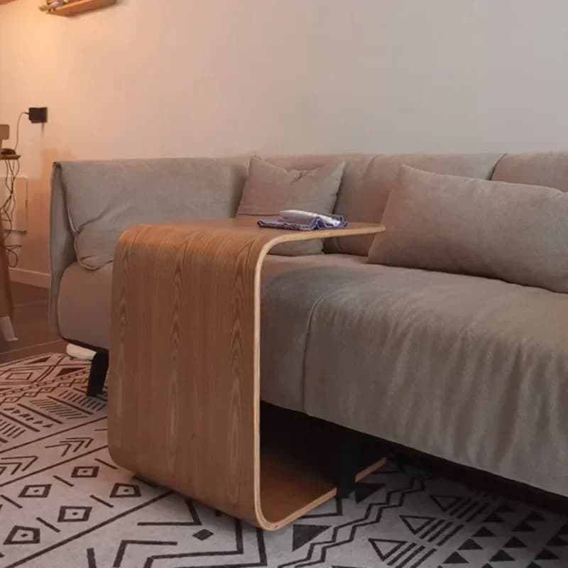 #c Versatile CType Wooden Tea Table Portable TatamiStyle Side Stand Nordic Elegance for Living Rooms Lounges