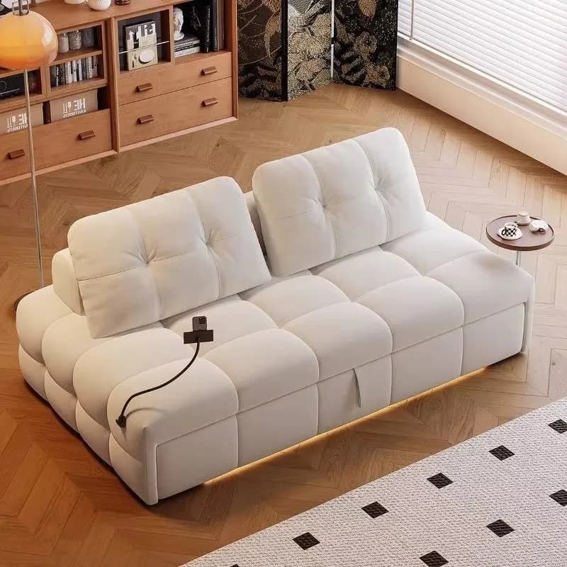 Adjustable Designer Living Room Sofas Beige Strong Italian Foldable Recliner Sofa Lounge Luxury Divani Moderni Home Furniture