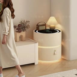 Smart Luxury Bedside Table Bedroom Coffee Decor Comfortable Storage Nightstand Drawers Organizer Criado Mudo Trendy Furniture