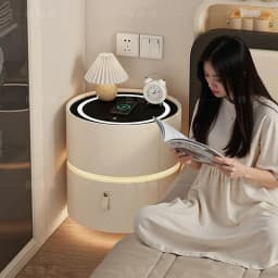 Smart Luxury Bedside Table Bedroom Coffee Decor Comfortable Storage Nightstand Drawers Organizer Criado Mudo Trendy Furniture