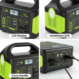 300W Portable Power Station 204.8Wh Solar Generator Compact Outdoor Emergency Power Supply For Camping RV Trip