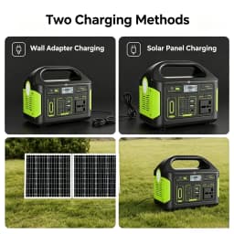 300W Portable Power Station 204.8Wh Solar Generator Compact Outdoor Emergency Power Supply For Camping RV Trip