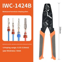 IWC-1424AB Non-Insulated Open Barrel Terminals Crimping Pliers Weather Pack Sealed Connector Wire Crimper Tool Clamp