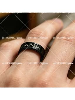 Digital Prayer Counter Ring with Vibration Alert, IP68 Waterproof, Compact Size for Islamic Worship Tracking