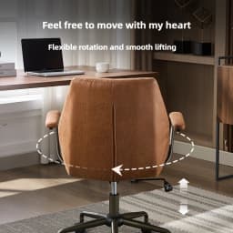Ergonomic Office Chairs Vintage Study Desk Chair Comfortable Computer Task Seat for Long Sitting Swivel Chair for Home Office