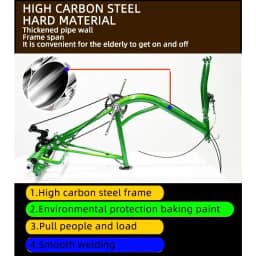 24 Inch Speed Shift Adult Tricycle Pedal Powered Three‑Wheel Bicycle For Elderly Daily Shopping Short Distance Travel Use