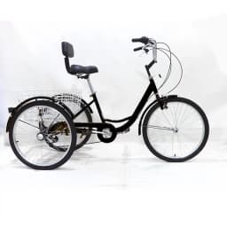 24 Inch Speed Shift Adult Tricycle Pedal Powered Three‑Wheel Bicycle For Elderly Daily Shopping Short Distance Travel Use