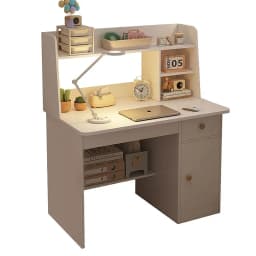Desk Bookshelf Integrated Writing Desk with Bookcase for Bedroom Home Office Student Workbench