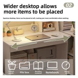 Desk Bookshelf Integrated Writing Desk with Bookcase for Bedroom Home Office Student Workbench