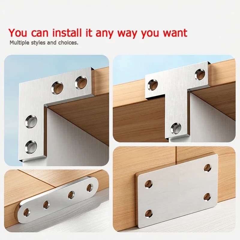 Rounded Steel Right Angle L Bracket Heavy Duty Furniture Corner Code Wooden Shelf Support Fastener with Mounting Screws