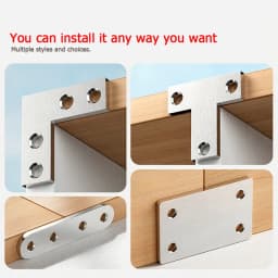 Rounded Steel Right Angle L Bracket Heavy Duty Furniture Corner Code Wooden Shelf Support Fastener with Mounting Screws